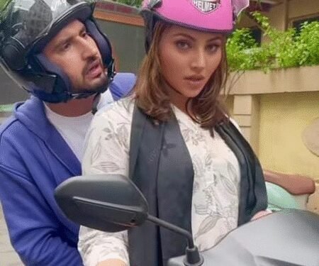 Urvashi Rautela joins the ‘Dame Ur Grrr’ trend with Jassie Gill during ‘Kasoor 2’ shoot