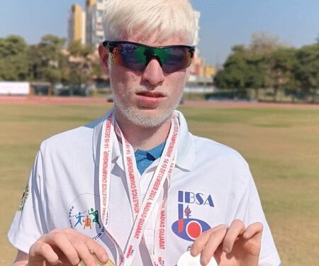 Visually impaired medallist Saurabh Sharma prepares for debut at Adani Ahmedabad Marathon