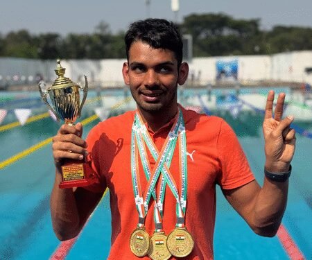 Himanshu Nandal claims triple gold and best swimmer award in National Para Swimming C’ship