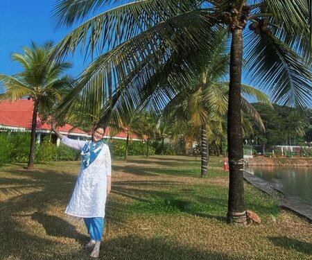 Manisha Koirala enjoys the coconut trees, soft skies, and the slower rhythm of Kerala