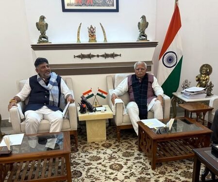 Shivakumar urges Union Minister Manohar Lal to clear pending projects, Bengaluru urban works