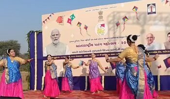 International Kite Festival: Kite flyers from across the globe mesmerise audience in Vadodara