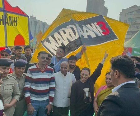 Rani Mukerji flies kites in Gujarat: Thrilled to see the love for ‘Mardaani’ here