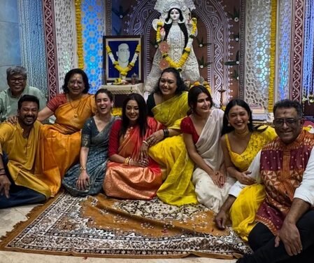 Anurag Basu’s 31st year of Saraswati Pooja marks reunion of Dangal sisters Sanya Malhotra, Fatima Sana Shaikh