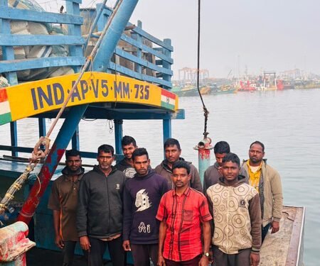 Nine Andhra fishermen return home from Bangladesh