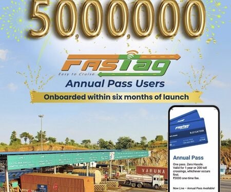 FASTag Annual Pass surpasses 50 lakh users, Chandigarh leads in terms of usage: Govt