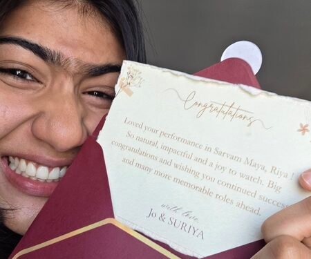 Suriya, Jyothika compliment Riya Shibu for Sarvam Maya; actress says she is ‘over the moon’