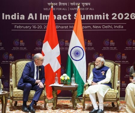Trade, investment and technology in focus as PM Modi meets Swiss President during AI Impact Summit
