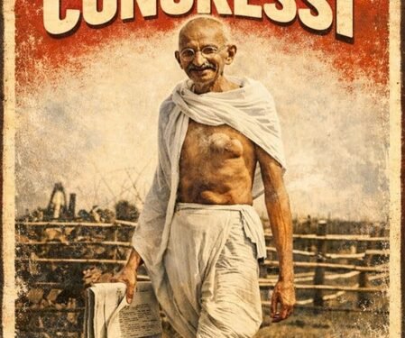 Youth Cong shares ‘Shirtless Congressi’ post featuring Mahatma Gandhi, seeks to justify AI Summit protest