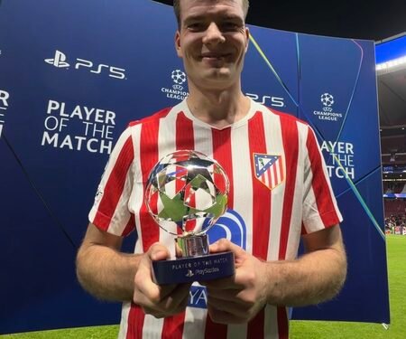 Sorloth’s hat-trick take Atletico Madrid in Champions League last 16