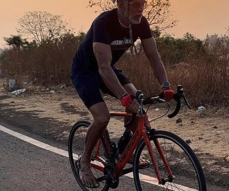 Milind Soman, Ankita Konwar cycle 55 km with 3,000-ft climb at the historic Panhala Fort