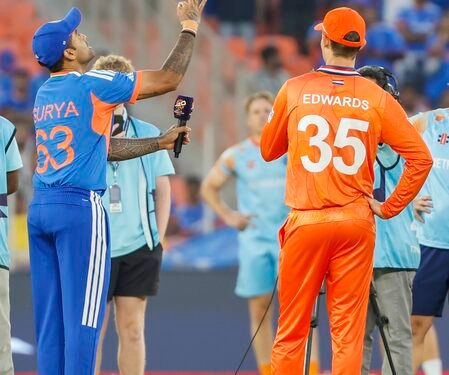 T20 WC: Arshdeep, Sundar come in as India elect to bat against Netherlands