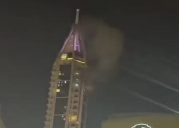 UAE air defences intercept Iranian missiles, debris hits tower in Dubai Marina