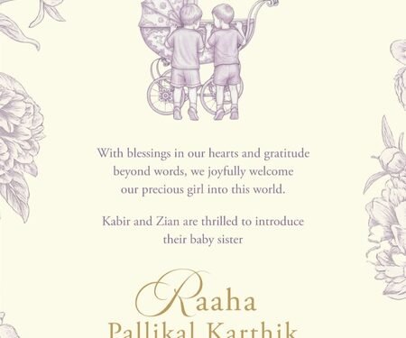 Dinesh Karthik and wife Dipika Pallikal welcome baby girl ‘Raaha’