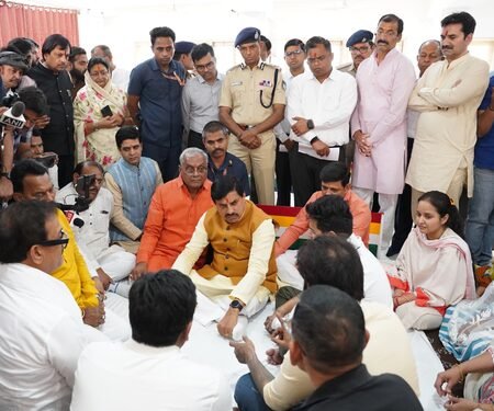 MP CM Mohan Yadav meets kin of Indore fire incident victims