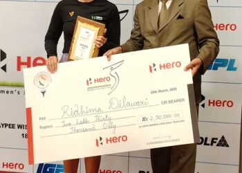 Golf: Ridhima stages a fine rally to grab third title of 2026 in 6th Leg of WPG Tour