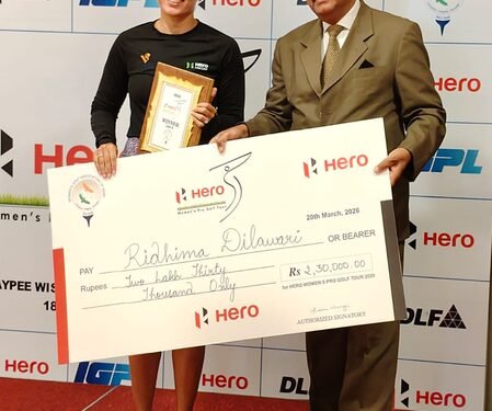 Golf: Ridhima stages a fine rally to grab third title of 2026 in 6th Leg of WPG Tour