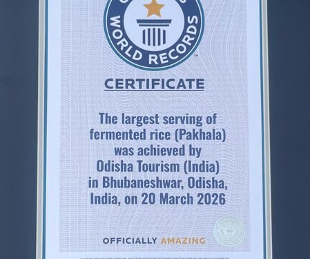 Odisha tourism achieves Guinness record for largest serving of ‘Pakhala’, CM Majhi hails feat