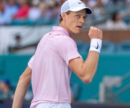 Sinner equals Djokovic’s record with straight-set win in Miami opener