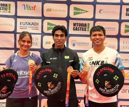Pramod Bhagat shines with double gold and silver; Sukant Kadam clinches singles title and doubles silver at Spanish Para Badminton International 2026