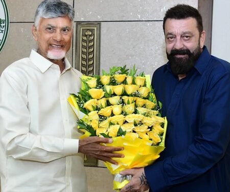 Sanjay Dutt says ‘admire your vision’ as he pays a visit to Andhra Chief Minister Chandrababu Naidu