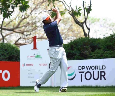 Defending champion Chacarra leads by four, as OP Chouhan is the top Indian