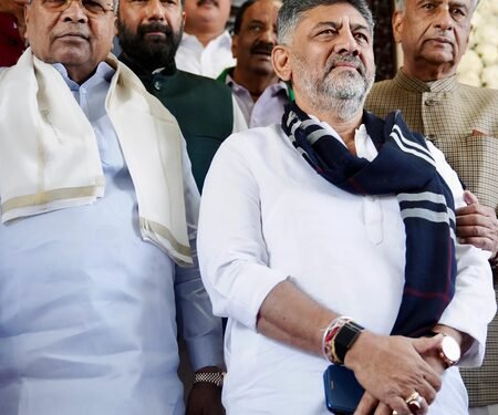 Hectic activity in K’taka Cong: Shivakumar camps in Delhi; Siddaramaiah meets supporters