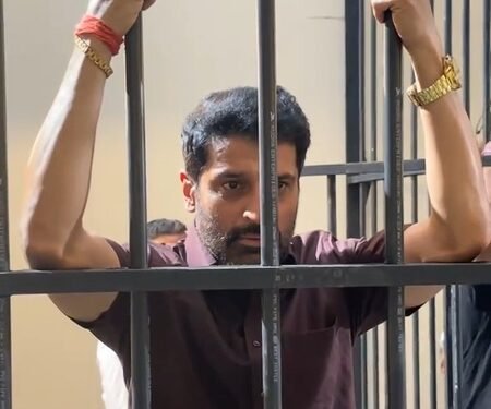 Shakti Anand slips through jail bars in quirky on-set ‘fitness test’