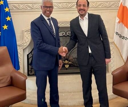 Indian envoy meets Cyprus President, discusses upcoming India visit