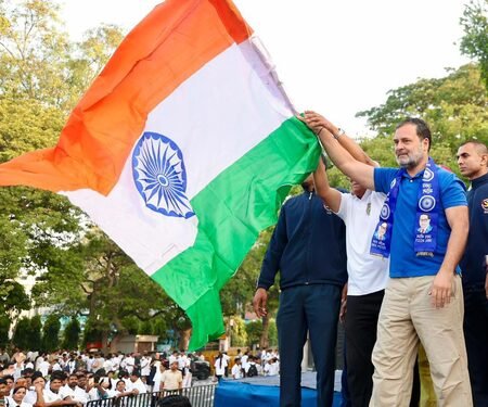 Rahul Gandhi flags off ‘Run for Ambedkar, Run for Constitution’ marathon in Delhi