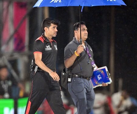 IPL 2026: Rain delays start of RCB vs RR match in Guwahati