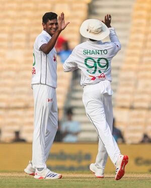 Nahid Rana’s five-for inspires Bangladesh to 104-run victory over Pakistan