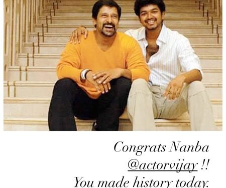 Vikram tells Vijay: You made history today!