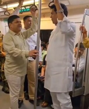 Following PM Modi’s appeal to conserve fuel, Delhi Minister takes metro to work