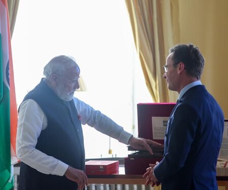 PM Modi dedicates global honour to 1.4 billion Indian people and India-Sweden friendship