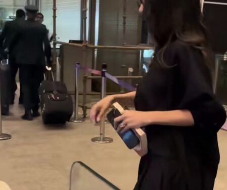 Mouni Roy rushes into the airport, avoids paps amidst divorce news with Suraj Nambiar
