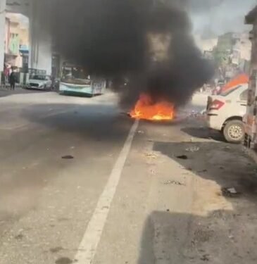 Car catches fire near Bhajanpura metro station in Delhi; driver escapes unhurt