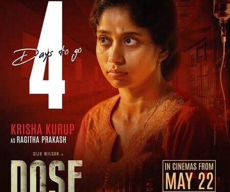Krisha Kurup’s character in Siju Wilson’s medical crime thriller ‘Dose’ revealed