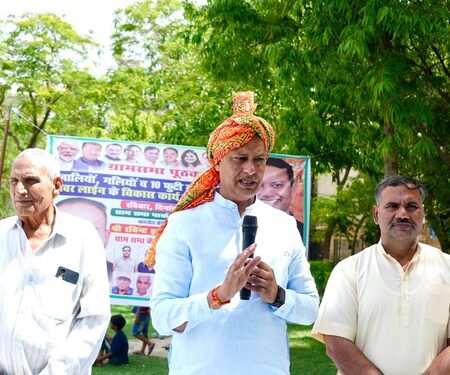 Delhi Minister Ravinder Indraj Singh inaugurates projects in Bawana