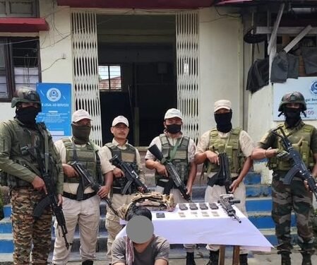 Five militants held, weapons seized during security operations in Manipur