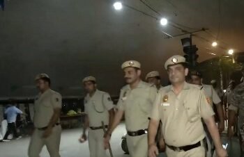 Delhi Police conducts flag march ahead of Bakrid