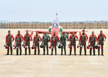 IAF chief AP Singh flies with Suryakiran Aerobatic Team to mark 30th anniversary