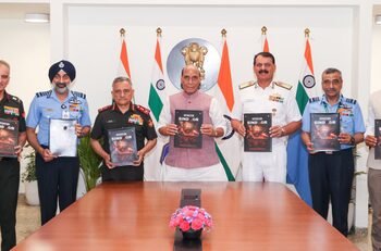 Defence Minister Singh releases commemorative book with testimonies of 100 soldiers on ‘Op Sindoor’