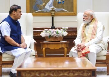 Assam CM meets PM Modi, briefs him about state govt’s development agenda