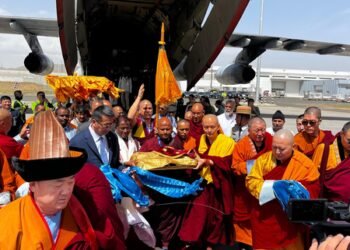 Holy relics of Lord Buddha’s disciples arrive in Mongolia via special IAF flight