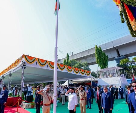 Telangana celebrates Formation Day; CM Reddy, Guv unfurl Tricolour