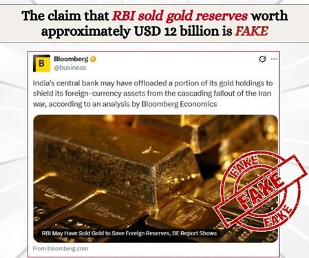 Govt rejects Bloomberg report on RBI gold sell-off, says reserves rose to 16.85 pc as of May 22