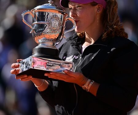 French Open: Andreeva beats Chwalinska to become youngest champion in Paris since 1992