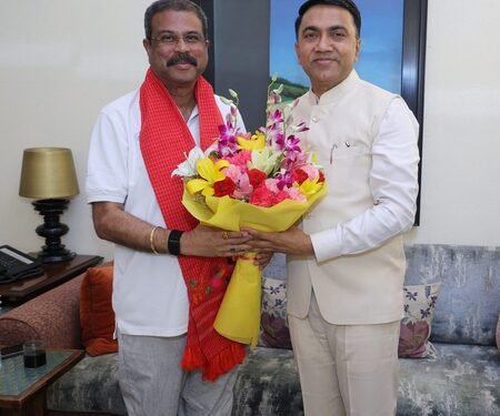 Education Minister Dharmendra Pradhan, Goa CM discuss NEP 2020 outcomes
