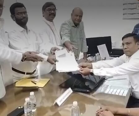 INDIA bloc candidates file nominations for two Jharkhand RS seats, MLAs show unity